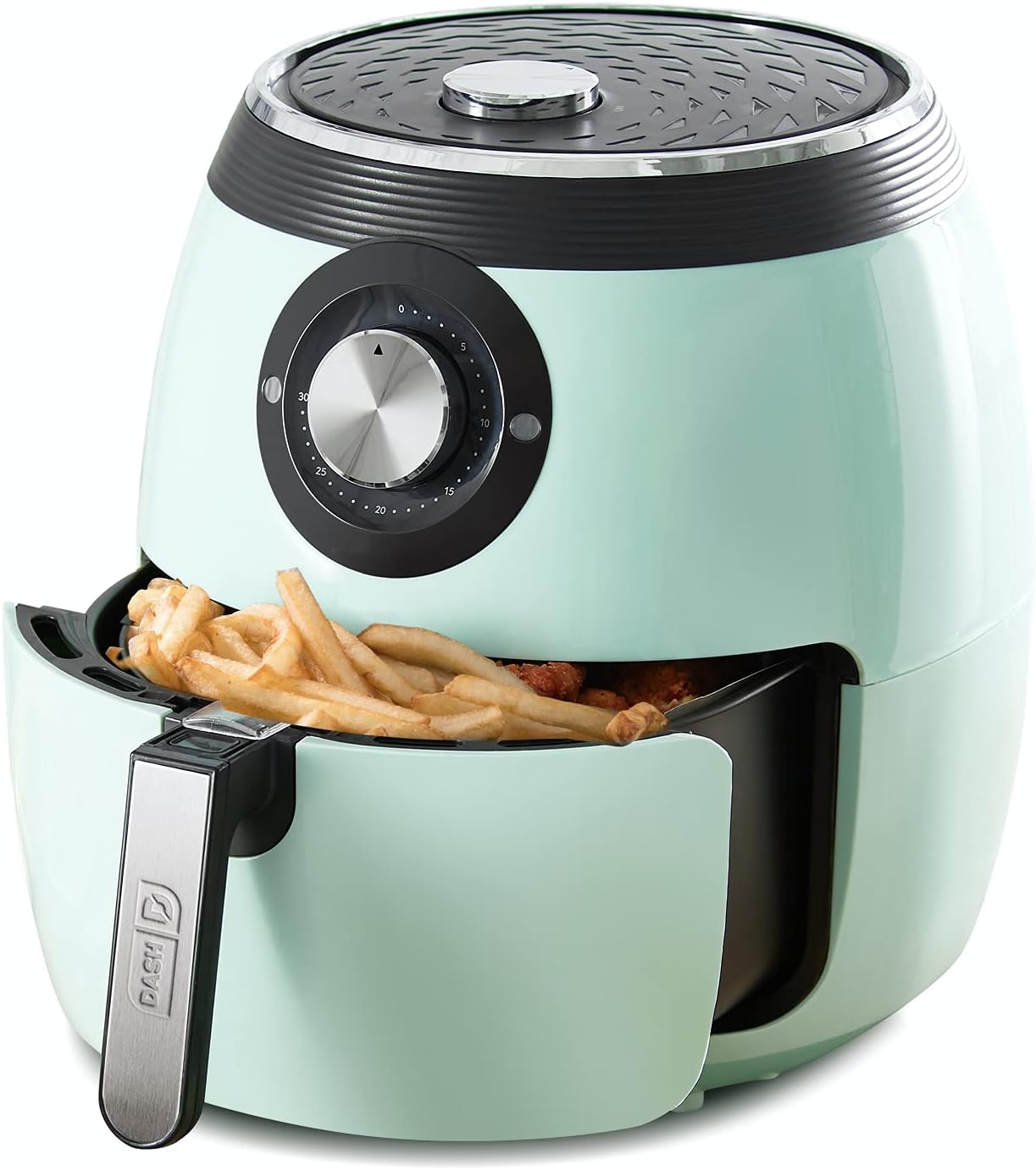 Dash Deluxe 6-Quart Electric Air Fryer, aqua