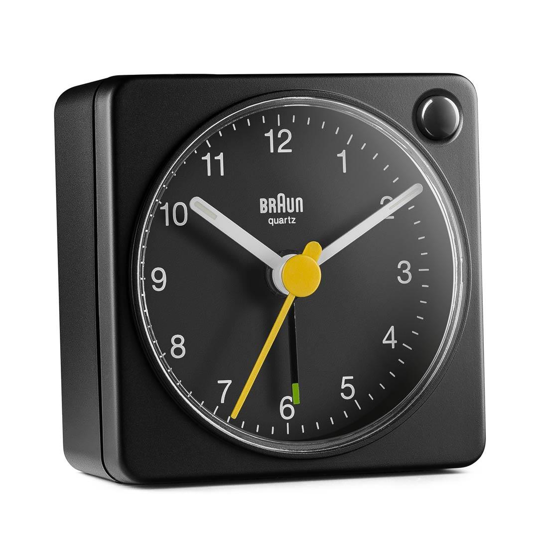 Braun BC02B Classic Travel Analogue Alarm Clock (Black)