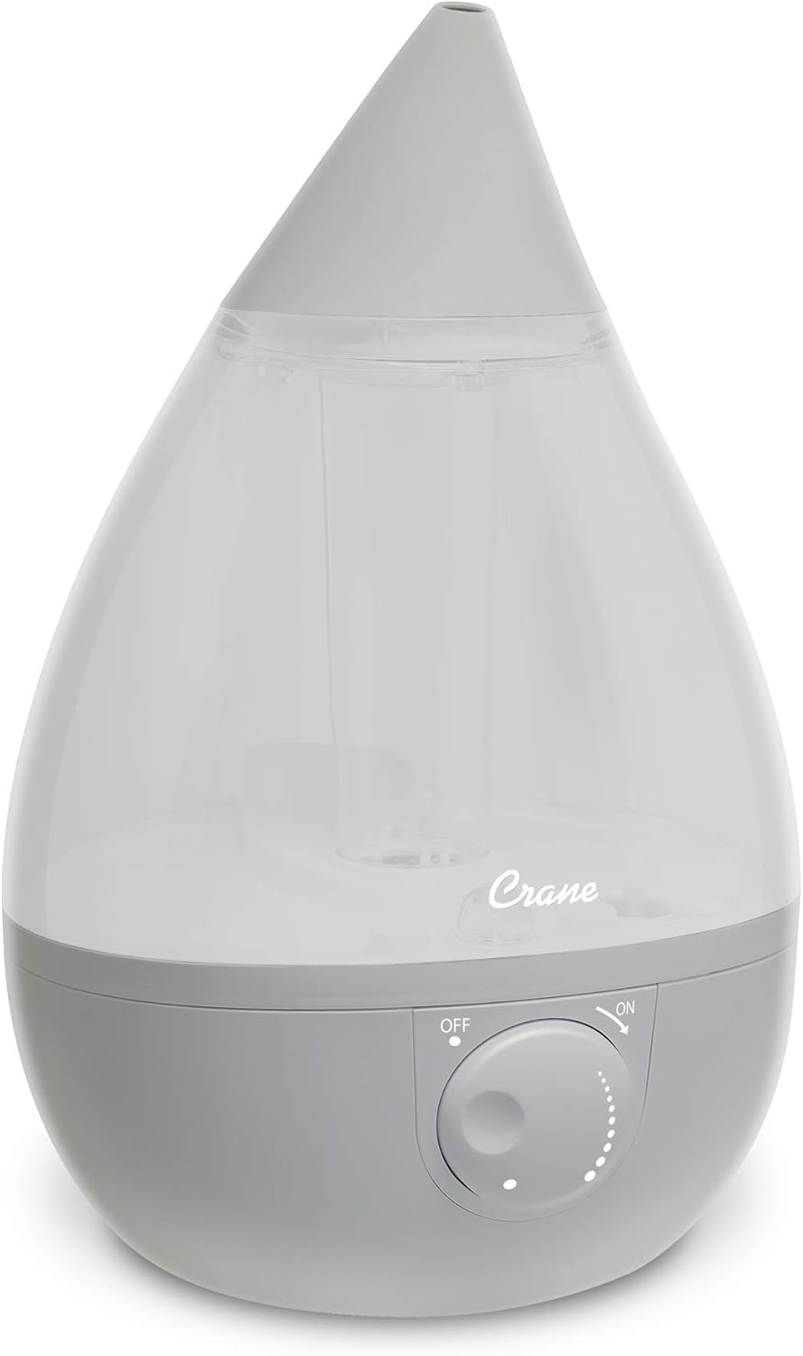 Crane Drop Ultrasonic Cool Mist Humidifier, grey