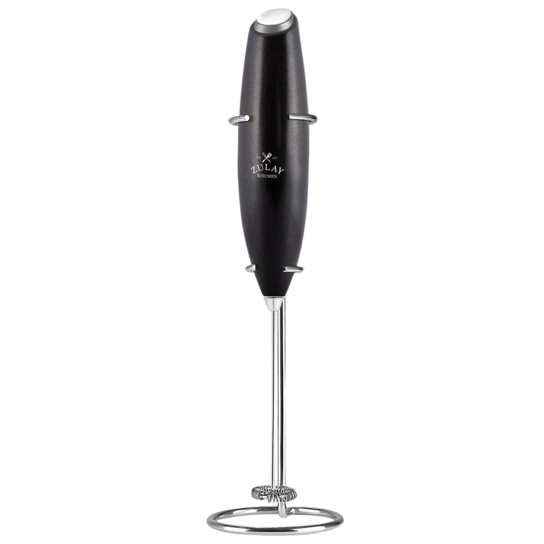 Zulay Kitchen Handheld Milk Frother Wand, black